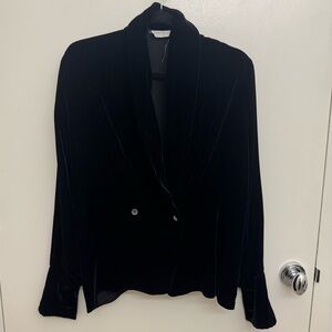Vintage Calvin Klein Velvet Double Breasted Cardigan Style Blazer